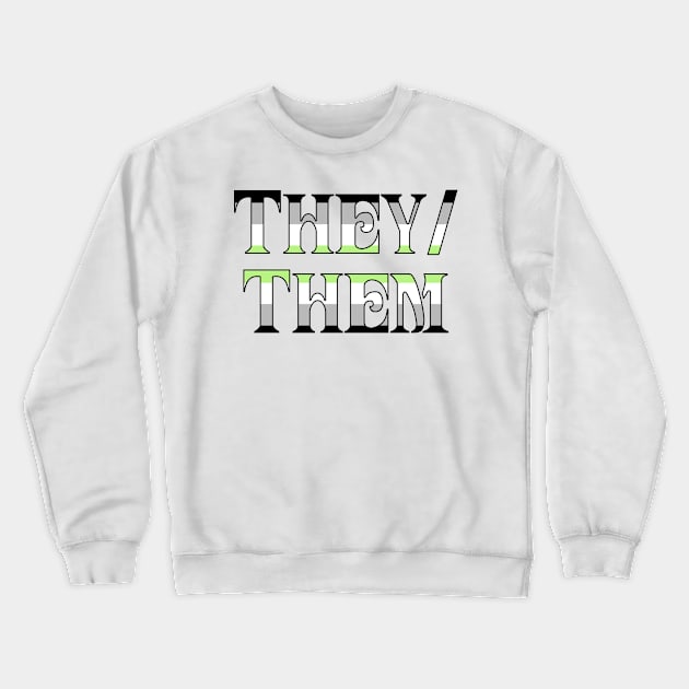 Agender They/Then Crewneck Sweatshirt by Optimysticals